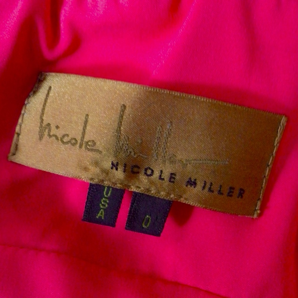 ARTELIER NICOLE MILLER Red Ruched Dress, 0 - Picture 6 of 9